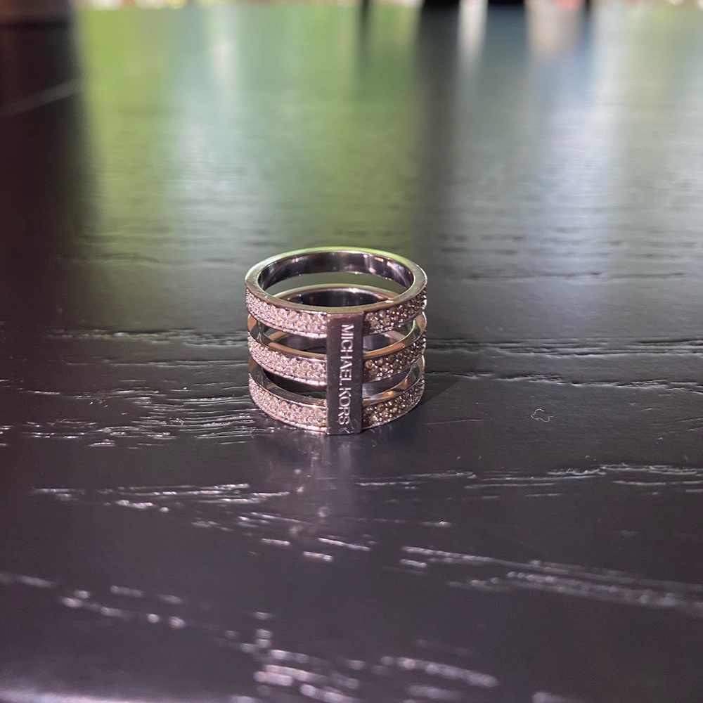 Michael Kors Pave Tri Stack Ring 8 - Picture 2 of 8